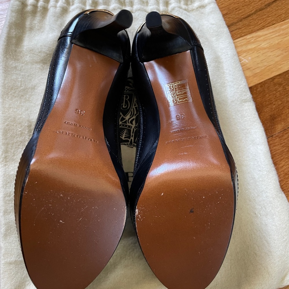 Burberry Black Leather Platform Pumps perfect Condition! - Picture 3 of 9